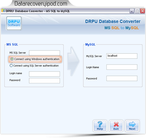 MSSQL to MySQL database converter