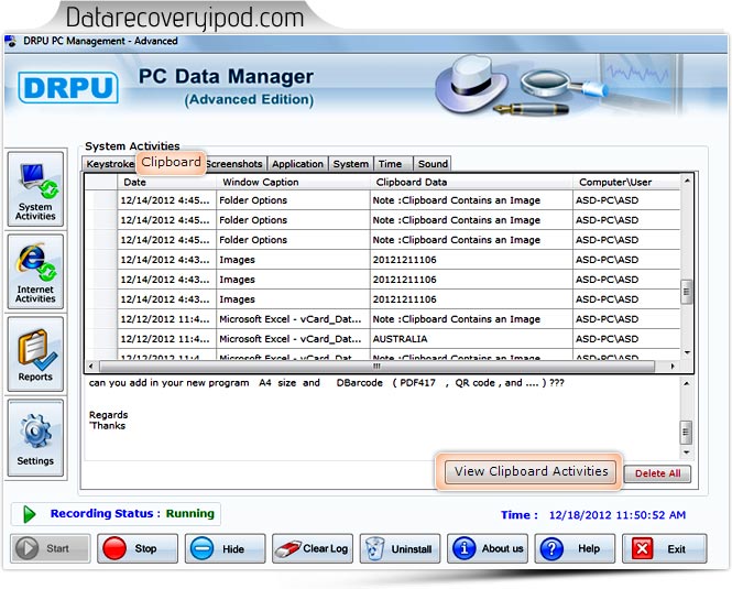 Advance Keylogger Software