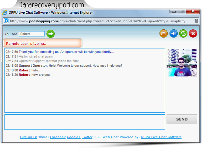 Live web chat software
