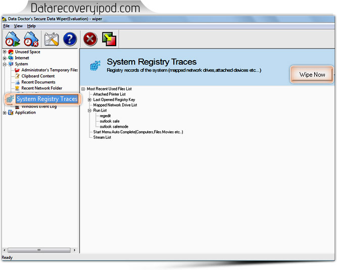 System Registry Traces