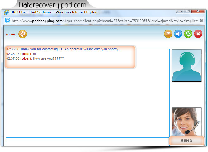 Live web chat software