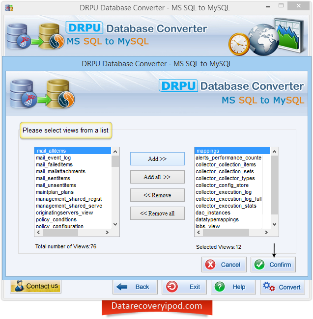 MS SQL to MySQL database converter