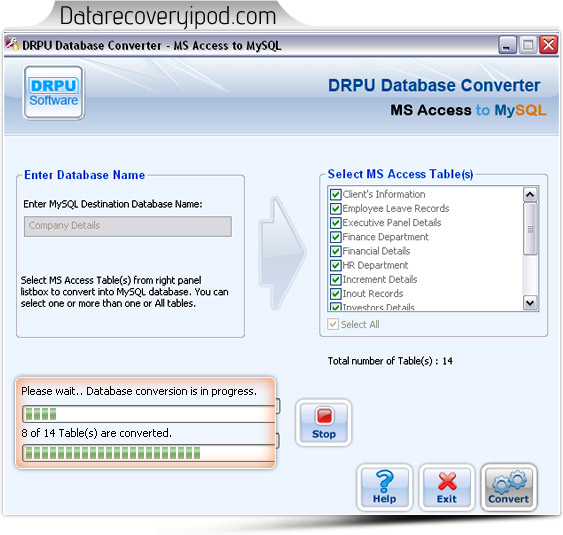 MS Access to MySQL database converter