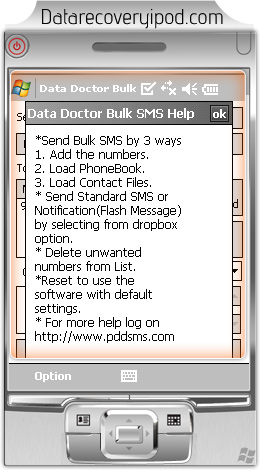 Bulk text messaging Software for Pocket PC